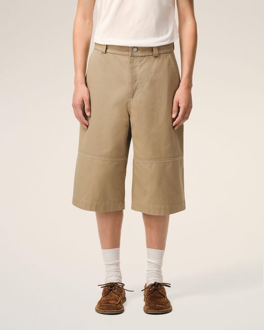 AMI Natural Cotton Worker Bermuda Shorts for men