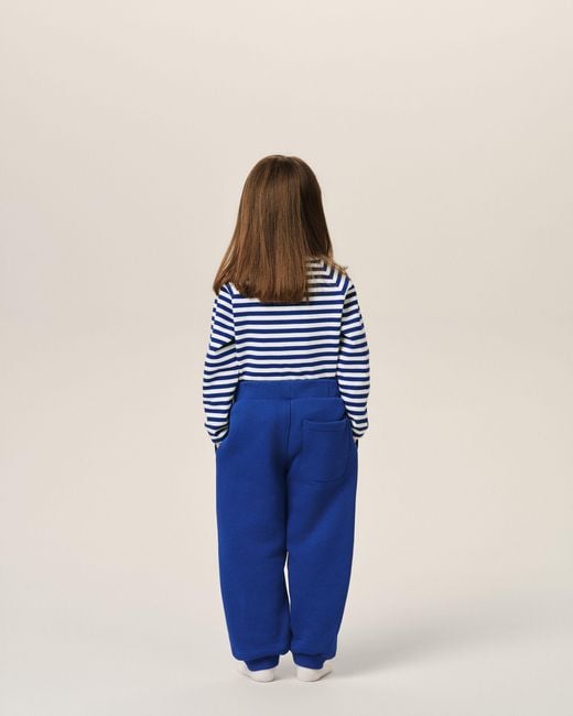 AMI Blue Cotton Track Pants With Ami De Coeur