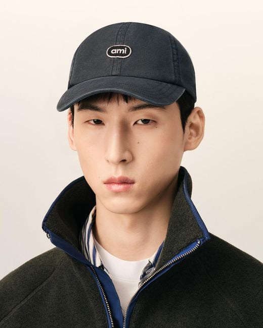 AMI Blue Cotton Cap With Ami Patch