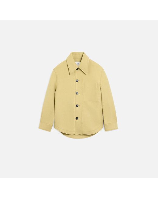 AMI Natural Wool Buttoned Jacket
