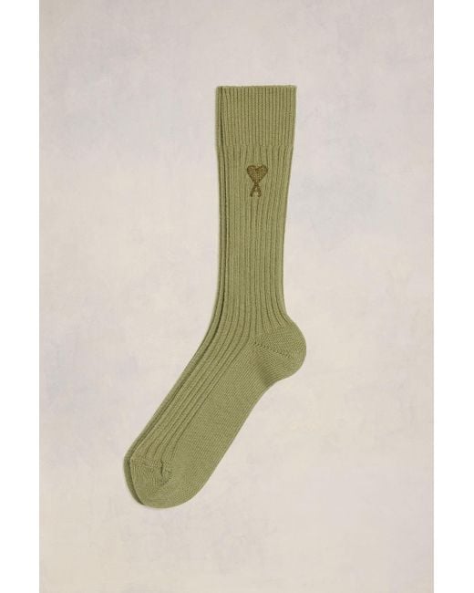 AMI Natural Ami De Coeur Plain Socks for men