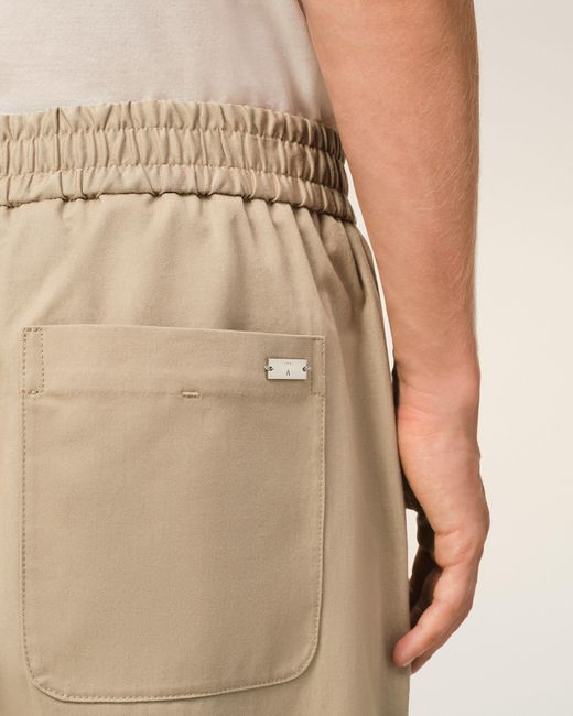 AMI Natural Cotton Elasticated Waist Trousers for men