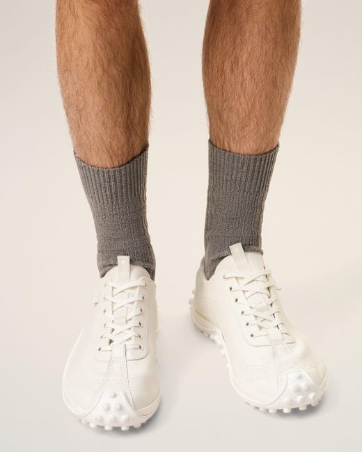 AMI Natural Smooth Leather Mirage Sneakers