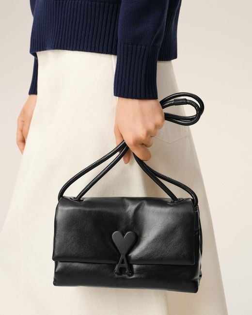 AMI Natural Cowhide Leather Voulez-Vous Bag