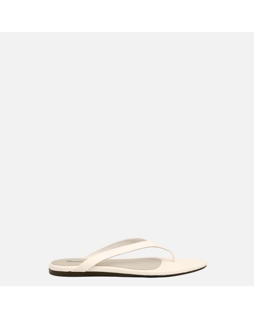 AMI Natural Lamb Leather Pointed Toe Flip Flops