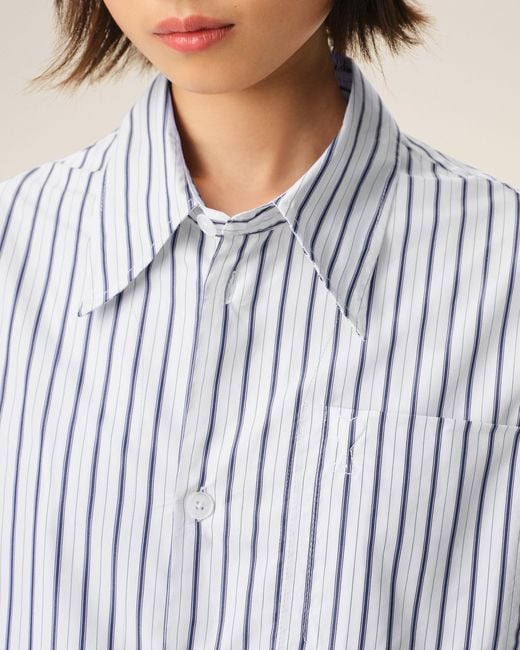 AMI Multicolor Striped Cotton Ami De Coeur Wide Shirt