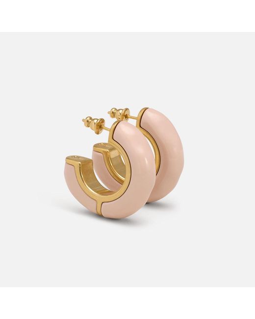 AMI Natural Brass Hammered Lacquered Earrings