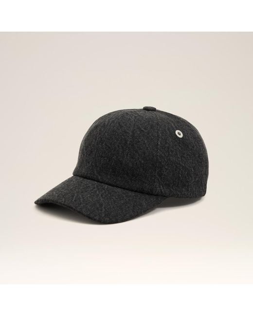 AMI Black Denim Side Patch Cap