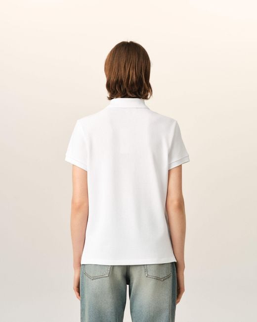 AMI Natural Cotton Polo With Ami De Coeur