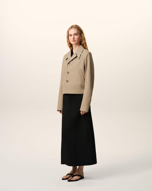 AMI Natural Cotton Buttoned Jacket