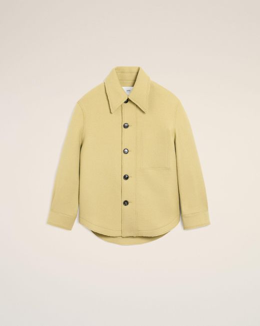 AMI Natural Wool Buttoned Jacket