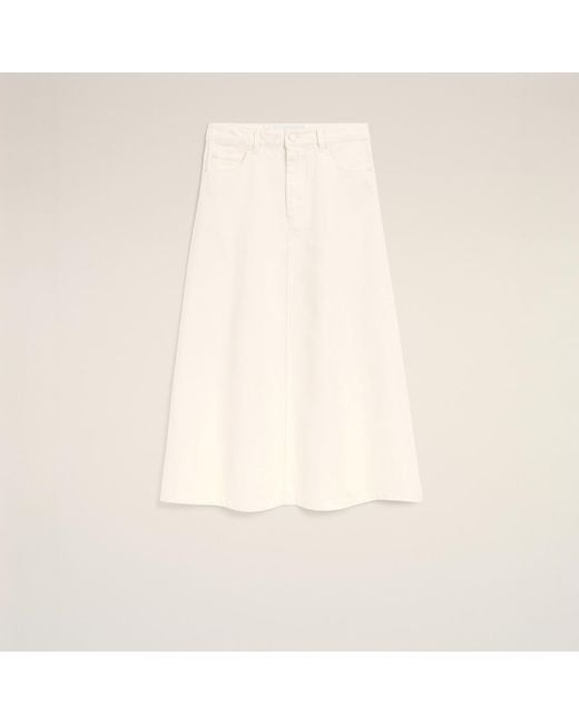 AMI Natural Denim Long Skirt