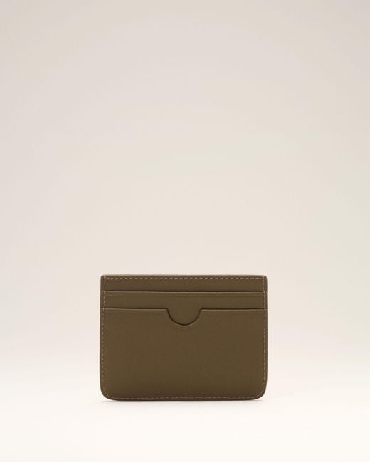 AMI Natural Cowhide Leather Card Holder With Ami De Coeur