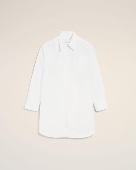 AMI Natural Cotton Ami De Coeur Wide Shirt Dress