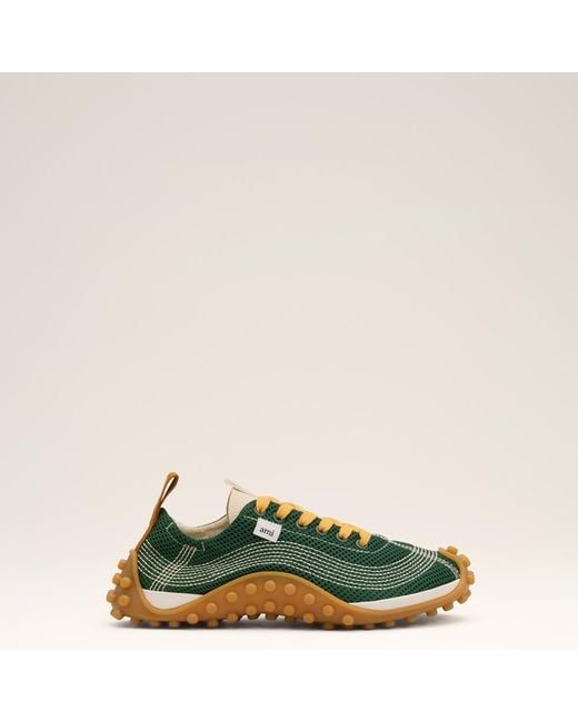 AMI Green Mesh Mirage Sneakers