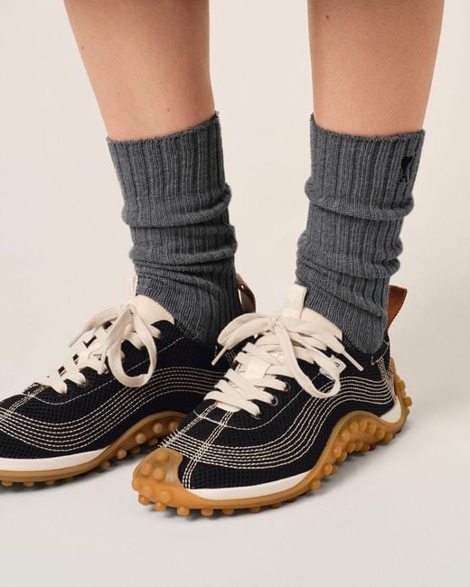 AMI Natural Mesh Mirage Sneakers
