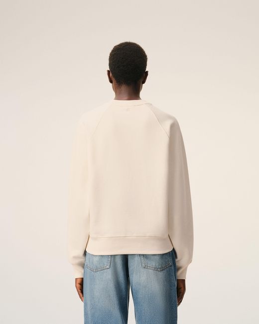 AMI Natural Cotton Embossed Ami De Coeur Sweatshirt