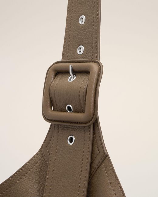 AMI Brown Taurillon Leather Etienne Crossbody Bag