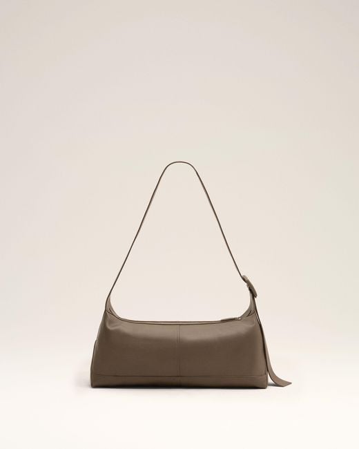 AMI Natural Small Taurillon Leather Etienne Crossbody Bag
