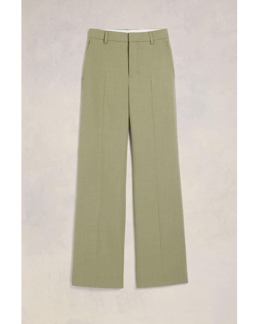 AMI Green Flare Fit Trousers