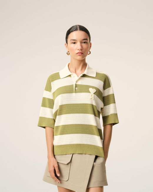 AMI Natural Cotton Short Sleeves Ami De Coeur Polo
