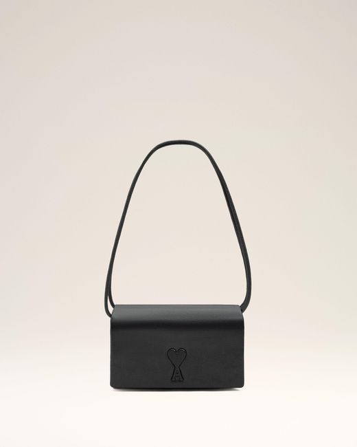 AMI Natural Cowhide Leather Voulez-Vous Wallet On Strap