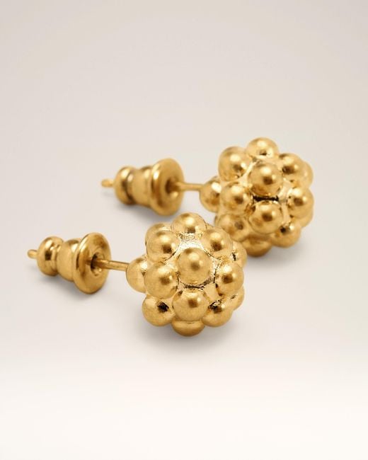 AMI Metallic Brass Pearl Studs