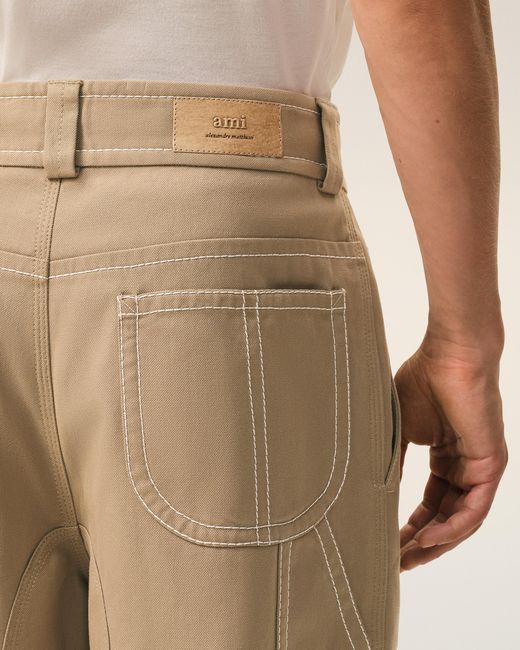 AMI Natural Cotton Worker Trousers for men