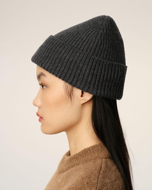 AMI Black Wool Ami De Coeur Beanie