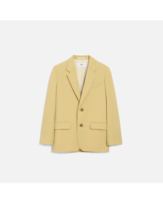 AMI Natural Wool Loose Single Breasted Jacket