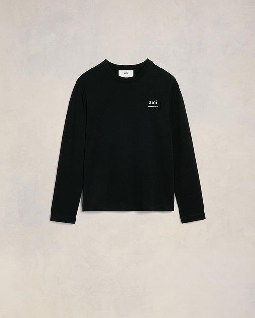 AMI Black Long Sleeve Ami Alexandre Mattiussi T-Shirt