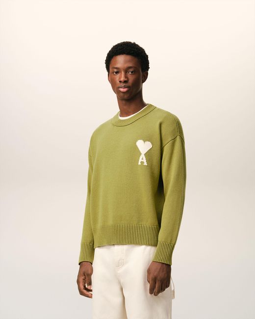 AMI Green Crewneck Sweater