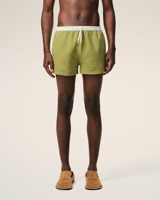 AMI Green Nylon Short Swimsuit for men
