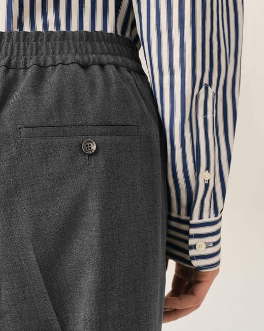 AMI Multicolor Elasticated-Waist Wool Trousers for men