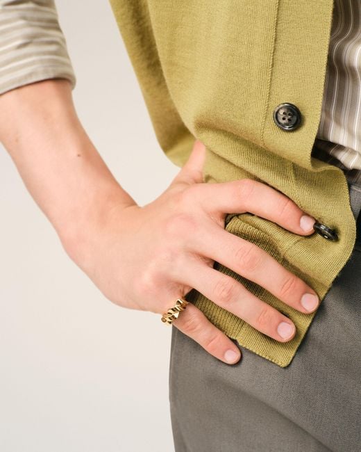 AMI Metallic Brass Tresse Ring