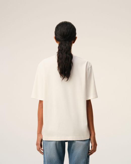 AMI Natural Cotton Heritage Print T-Shirt