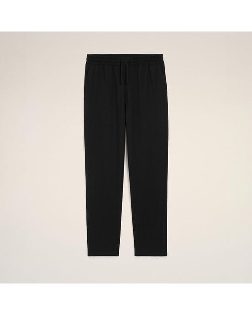 AMI Black New Wool Elasticated Waist Trousers for men