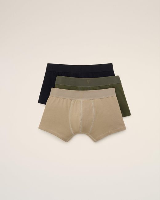 Ami Paris Cotton Jersey Three Pack Boxers in Black for Men | Lyst UK