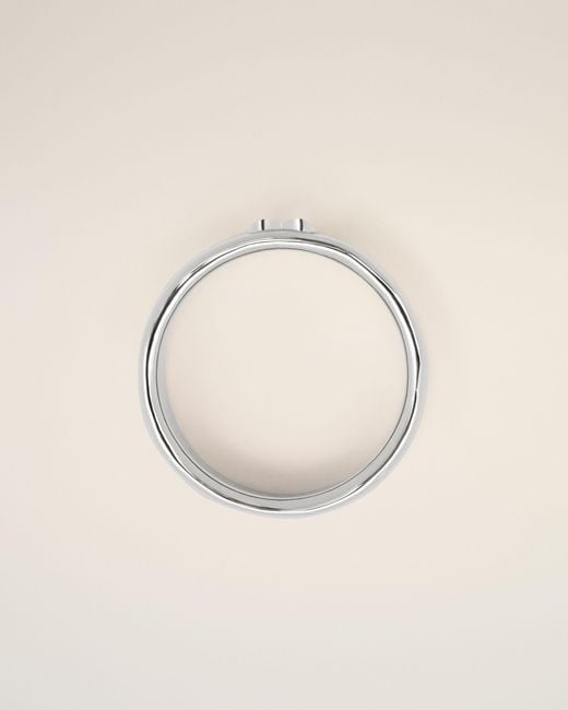 AMI Natural Brass Ring With Hammered Ami De Coeur