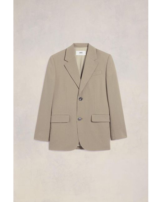 AMI Natural Oversize Two Buttons Jacket