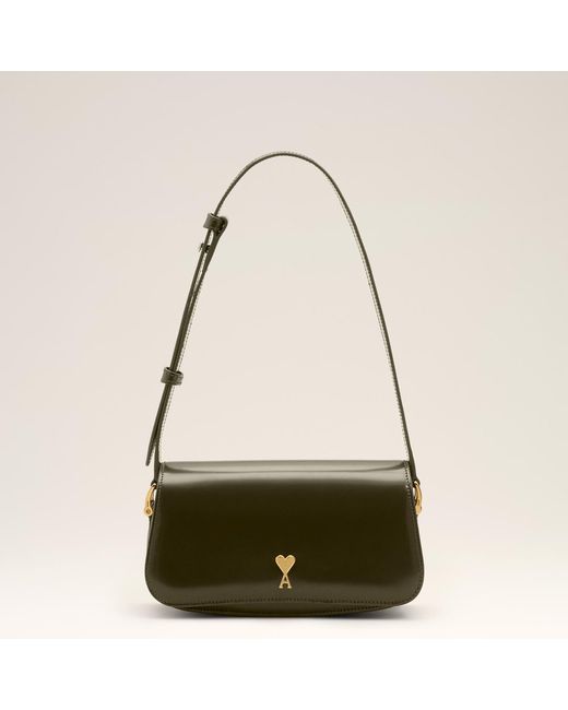 AMI Natural Cow Leather Shoulder Paris Paris Bag