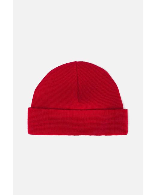 AMI Wool Ami Red Beanie Supporting 