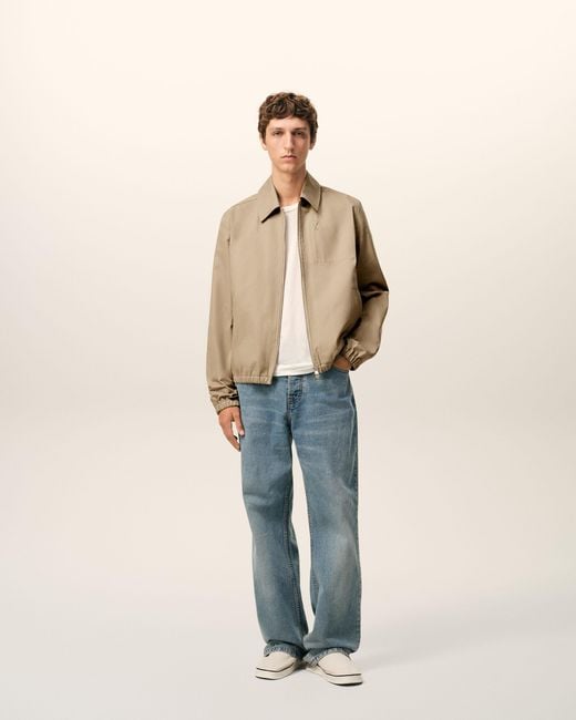 AMI Natural Cotton Ami De Cœur Zipped Jacket for men
