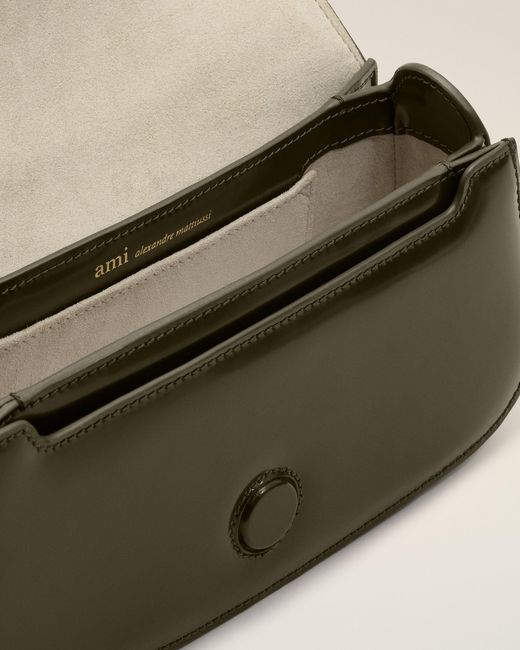 AMI Natural Cow Leather Shoulder Paris Paris Bag