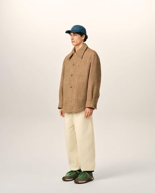 AMI Natural Wool Button-Down Jacket