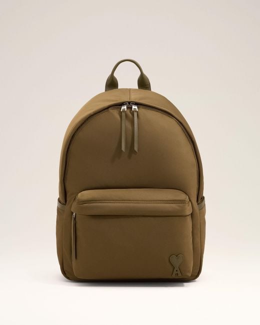 AMI Green Nylon Marcel Backpack