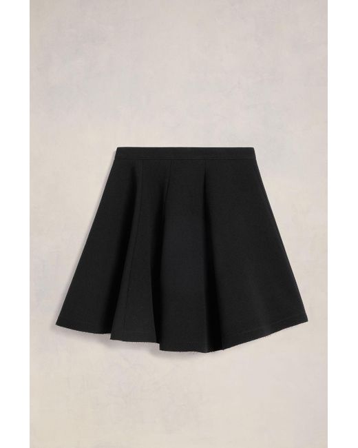 AMI Black Flare Skirt
