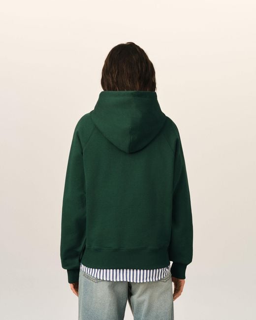 AMI Green Cotton "Don'T Forget To Love" Hoodie
