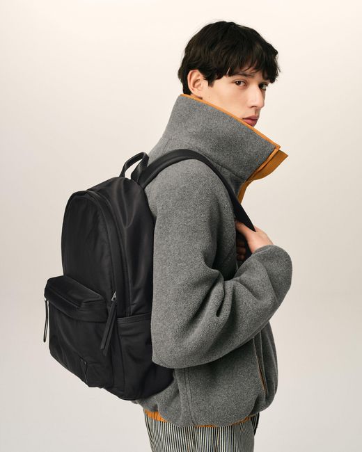 AMI Black Nylon Marcel Backpack