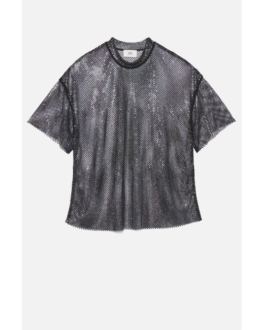Ami Paris Rhinestones Oversized Tshirt in Black for Men Lyst